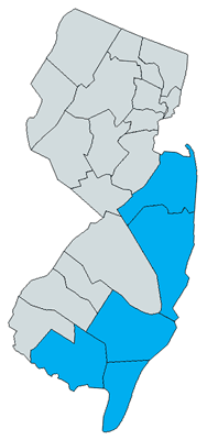 Grace Janitorial LLC | New Jersey Shore Service Area Map